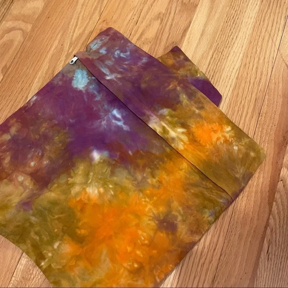 2 pillow cases pillow covers jewel tone purple gold dyed throw pillow cases